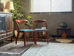 尾州生地リメイク Porada 木製チェア 椅子 イタリア家具 2脚セット YZ