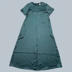 Max Mara マックスマーラー サテンショートスリーブロングワンピース グリーン系 KT60-WP-KG