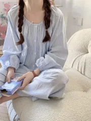 ストライプ長袖パジャマセット