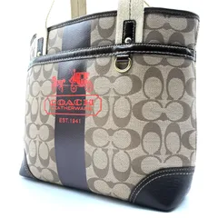 【美品✨】COACH y2k signature Heritage stripe totebag unisex コーチ シグネチャーヘリテージストライプトートバッグ PVC ホース＆キャリッジ A4収納可能