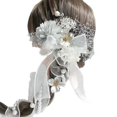 [Lomeri] ロメリ パールの髪飾り free sizeドライフラワー 成人式 卒業式 結婚式 袴 (マム×パール) A281 1