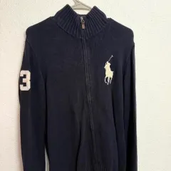 ポロ ラルフローレン BIG ポニー コットン フルジップアップ セーター