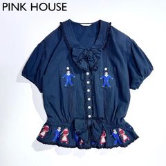 80年代PINK HOUSE総ピンタック総ハシゴレースブラウス生成 - メルカリ