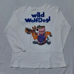 (M) SHEENA レトロ ポップ 狼 立体刺繍 Tシャツ