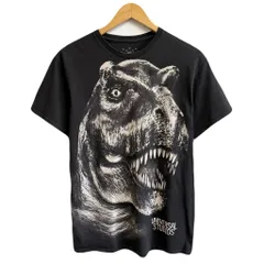 UNIVERSAL STUDIOS ユニバーサルスタジオ ジュラシックパーク Tレックス 半袖Tシャツ 黒 ブラック Mサイズ No.M841