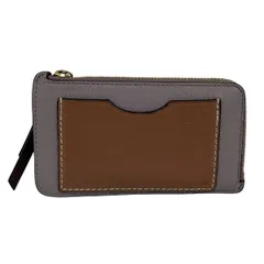 LOEWE(ロエベ) コインケース美品  - パープル×ダークブラウン L字ファスナー/フラグメントケース レザー