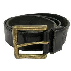RalphLauren(ラルフローレン) ベルト - 黒×ゴールド レザー