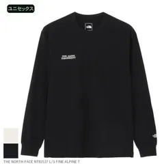 ザ・ノース・フェイス THE NORTH FACE NT82537 L/S FINE ALPINE T ロングスリーブファインアルパインティー ユニセックス NT82537 長袖Tシャツ 刺繍ロゴ シンプル カジュアル ブラック ホワイト 綿100％ カンボジ
