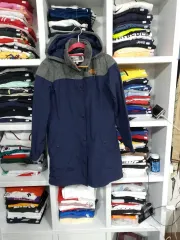 THE NORTH FACE ザノースフェイス フード ロング コート ネイビー