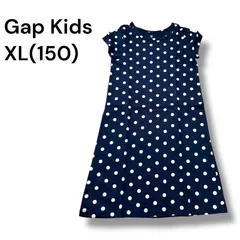 a2202 Gap Kids ギャップキッズ ドット柄ワンピース ネイビー XL 150cm