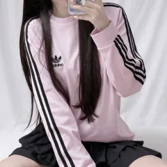 アディダス いちごミルク ピンク 長袖 Tシャツ L