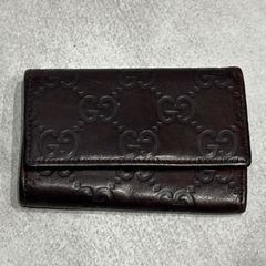 GUCCI グッチ シマレザー 6連キーケース GG ブラック - メルカリ
