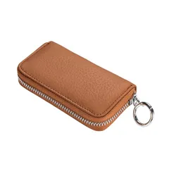 【新品】 [Lunenon Soleil] キーケース メンズ 鍵ケース 本革 鍵ホルダー コンパクト レザー 6連フック カード収納付 スマートキー対応 鍵収納 車 多機能 バイク用 鍵入れ カラビナ付 人気 ギフト ミニ (カーキ) 0