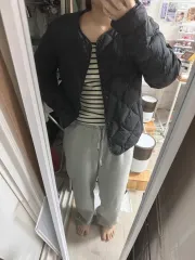 ダイヤ キルティング ブラック ダウン