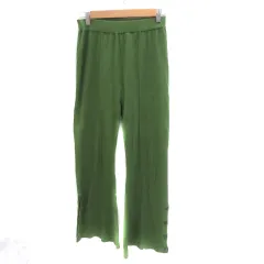 ジーナシス JEANASIS フレアパンツ イージーパンツ アンクル丈 F 緑 グリーン /YK30