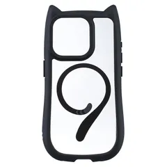 【新品】 YYKKTWBY 電話カバー用の iPhone 15 plusケース薄型可愛い猫 ワイアレス充電 マグセーフ MagSafe対応 しっぽ付き 軽量 保護 クリア 透明バック 磁石内蔵 耐衝撃 (B3-黒, iPhone15 Plusに適合) 1