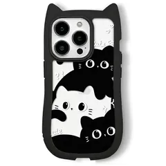 【新品】 Casesmo iPhone 13/12 Pro Max 用 ケース カバー 可愛い 韓国 猫耳 TPU 柔軟な ハイブリッド シリコン バンパー かわいい透明ケース,アイフォン13/12 プロ マックス 用 カバー 耐衝撃 軽量 薄型 おしゃれ 1