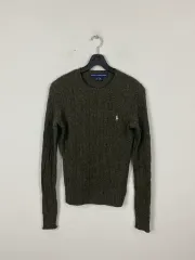 ポロ ラルフローレン スポーツ ラムウール ケーブル編み ニット S <581>