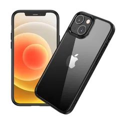 【新品】 Eazaki ケース iPhone 13 mini / 12 mini 用 軽量ケース 透明 耐衝撃 黄変防止 指紋防止 滑り止め スレ傷防止 耐久性 5.4インチ用 アイフォン13ミニ/12ミニ スマホケース カバー ストラップホール付き（ブラ 1
