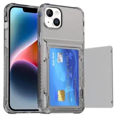 【新品】 MuZiF iPhone 14 Plus 用 ケース クリア 米軍MIL規格の保護 カード収納 耐衝撃構造 黄変防止 擦り傷防止 透明 PC 背面クリア アイフォン14 Plus 用 カバー クリアケース(iPhone14 Plus,ブラック 0