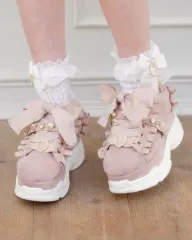 リズリサ ビジュー ベルト 厚底 スニーカー 量産型地雷系