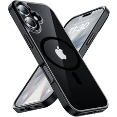【新品】 iPhone 17 用 ケース ブラック Magsafe対応 ガラスフィルム付き アイフォン17用 アイホン17カバー マグネット搭載 滑り止め 指紋防止 米軍MIL規格 ワイヤレス充電 耐衝撃 磁力強化 黄変防止 ストラップホール付き 耐久性  0