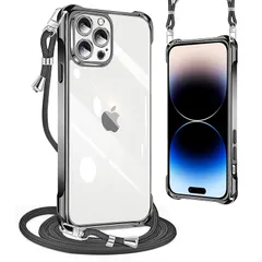 【新品】 PAILAIMEN iPhone 14 Pro Max ケース 2022年発売 クリア ネック ショルダー 耐衝撃 ストラップ付き iPhone14 Pro Max スマホケース アイフォン14 Pro Max カバー TPU 薄型 軽量 スマホ シ