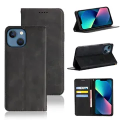 【新品】 適用 iPhone13 mini ケース 手帳型 iPhone 13 mini 用 手帳型 ケース カバー PUレザー カード収納 財布型 耐衝撃 ケース マグネット スタンド機能付き 5色 (iPhone13mini 用 ケース 手帳型) (ブ 1