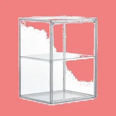 幅29.2×奥25×高さ40cm クリア 積み重ね可能 コレクションケース マグネット式扉 透明展示ケース 一つ 収納 フィギュアケース 八番屋