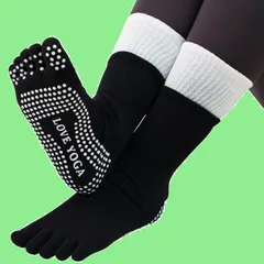 おしゃれ【全11色】 靴下 靴下 重ね履き風 ダブルカーフ フィットネス ピラティス ソックスすべりどめ 5本指 レディース ヨガソックス 【インストラクター推薦】 [ZI-ZI]