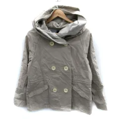 レイカズン Ray cassin ジャケット ミドル丈 ダブルボタン フード付き F ベージュ /SM47