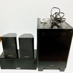 ONKYO HTX-22HDX D-109C D-22XM 2.1ch Digital Sound System Set Home Theater. Power-on confirmed. Some cables are missing.