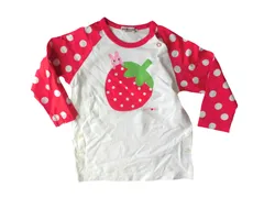 k03250701014　HOT BISCUIT　90サイズ　赤×白×緑×ピンク　　トップス　長袖Tシャツ　通年