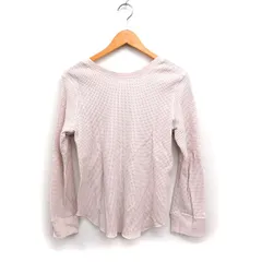 ミラオーウェン Mila Owen ワッフル Tシャツ カットソー 長袖 無地 コットン 綿 0 アイボリー 白 /FT16