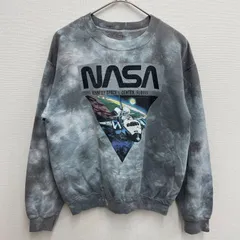 NASA スウェット タイダイ 宇宙 ロケット ケネディ スペースセンター 宇宙センター グレー【メンズL】