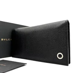 美品 BVLGARI ブルガリ 長財布 ブルガリマン メンズ レディース レザー 本革 ブラック 黒 ビーゼロワン ロゴマニア  ビジネス 大容量 箱有り