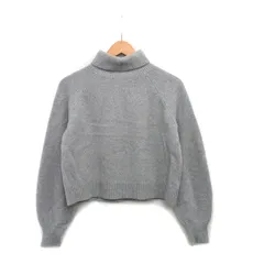 アダムエロペ Adam et Rope' ニット セーター 長袖 タートルネック ウール シンプル グレー 灰 /KT25