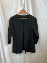 ブラックワンボタンジャケット (M-L) / 12026