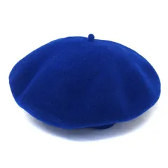 FLORA SUPER ベレー帽 ウール 起毛 無地 11 青 ブルー /NT14