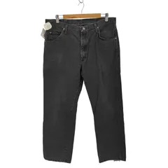 ラングラー Wrangler ストレートブラックデニムパンツ メンズ  38×30