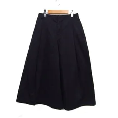 スーパーハッカ SUPER HAKKA タック ワイドパンツ アンクル丈 無地 シンプル ブラック 黒 /FT16