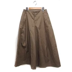 スーパーハッカ SUPER HAKKA タック ワイドパンツ アンクル丈 無地 シンプル ブラウン 茶 /FT17