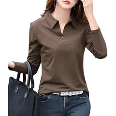 【新品】 [ビートーク] ポロシャツ 襟付き tシャツ Vネック 飾りボタン 長袖 レディース 秋 カジュアル コーデ 快適 着心地 通勤 速乾 衿 カジュアルシャツ シンプル ボタン付き 春 夏 冬 春夏 秋冬 春秋 春服 夏服 秋服 冬服 春物 夏物  1
