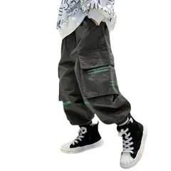 【新品】 [Ｋａｙｉｙａｓｕ] ロングパンツ カーゴパンツ キッズ 男の子 ズボン 春 秋 カジュアル 110-160 ポケット付き (グリーン, 140) 0