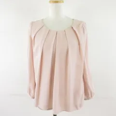 クリアインプレッション CLEAR IMPRESSION カットソー ブラウス 七分袖 ピンク 2 *T352