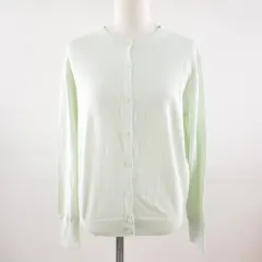 ユニクロ UNIQLO ニットカーディガン 長袖 緑 ライトグリーン M *T108