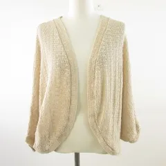 イング INGNI ニットカーディガン ドルマンスリーブ 七分袖 ベージュ M *T39