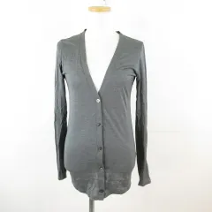 ユニクロ UNIQLO カーディガン 長袖 グレー M *T622