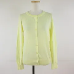 ジーユー GU ニットカーディガン 長袖 黄 M *T913