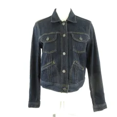 ギャップ GAP ジャケット ブルゾン Gジャン 長袖 デニム ストレッチ インディゴ 紺 XS *E22
